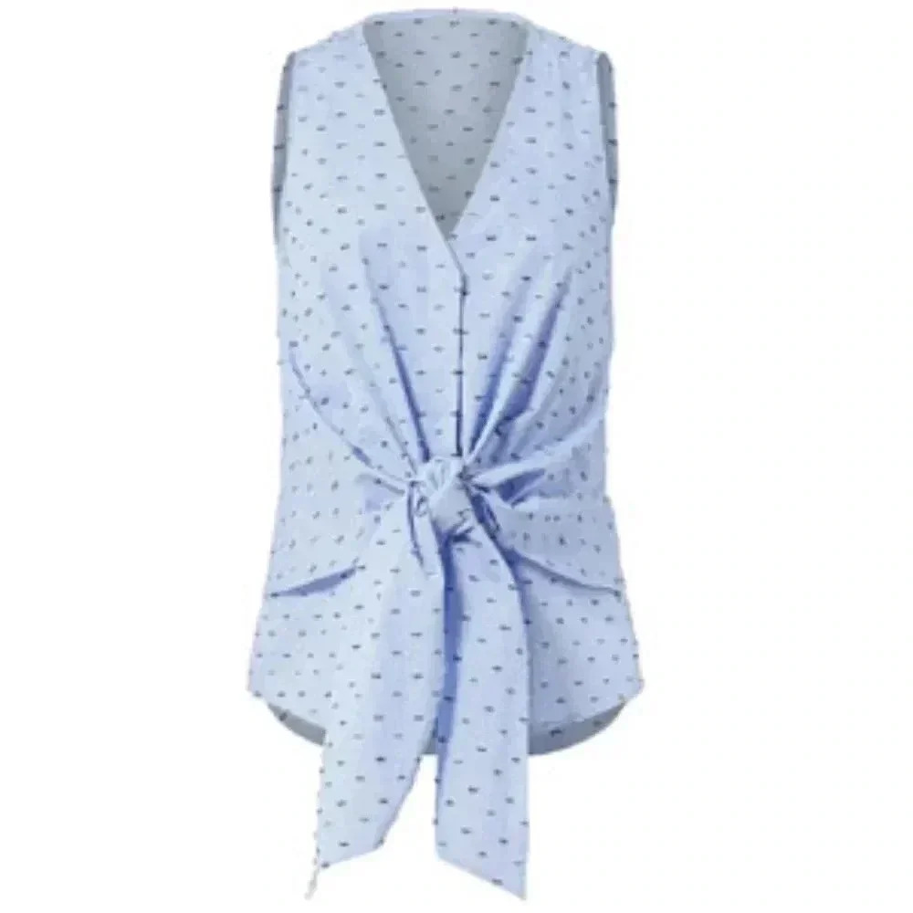 Derek Lam 10 Crosby Tie Front Top S $350.00